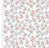 Craft Cotton Company Crafty Lass Petal & Pip Leaves  Fabric